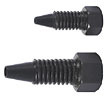 VICI Jour PEEK One-piece HT Hex-head Fittings, Black, 1/16", 10/pkg - JR-5520-10